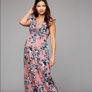 Splendid Faux Wrap Maternity Dress